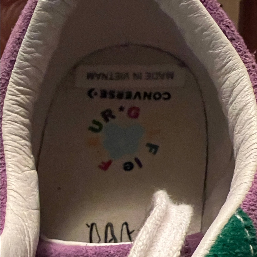 PRICE DROP Converse Men’s/Women's Tyler the Creator Purple and Green Sneakers - Picture 11 of 11